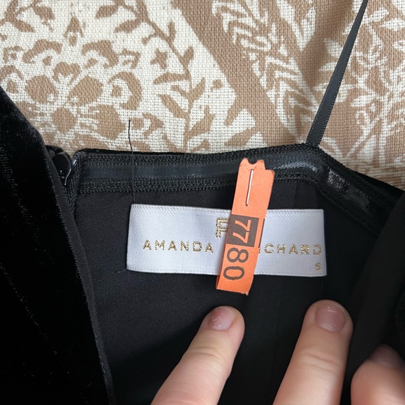 Amanda Uprichard Cherri Velvet Jumpsuit in Black - Picture 9 of 9